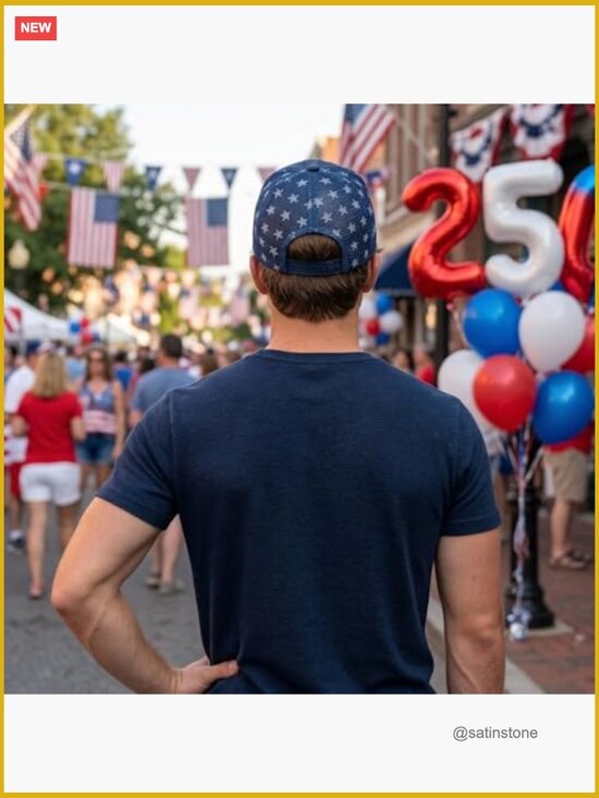 Patriotic USA Baseball Cap with Mesh Back, Adjustable